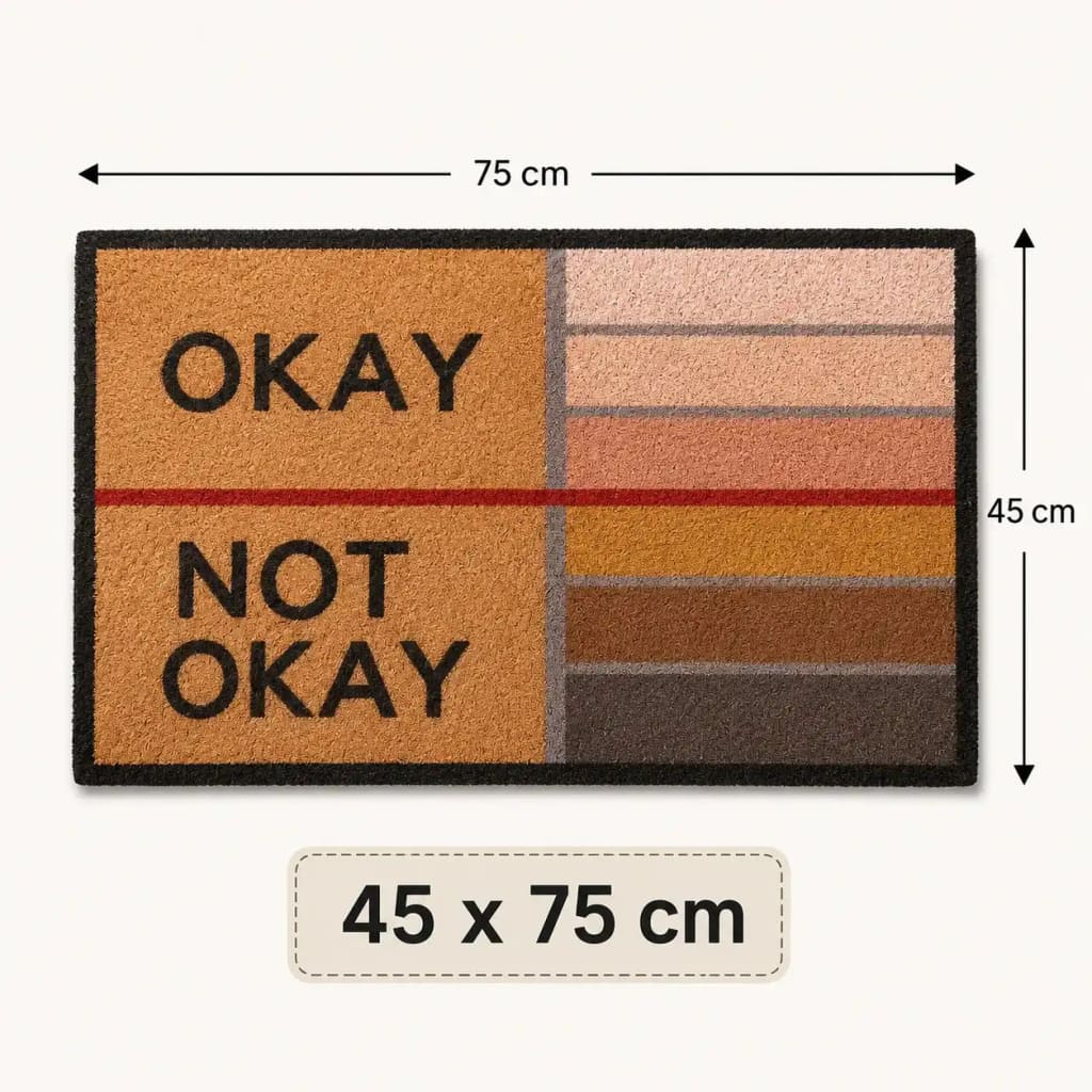 Okay/Not Okay door mat